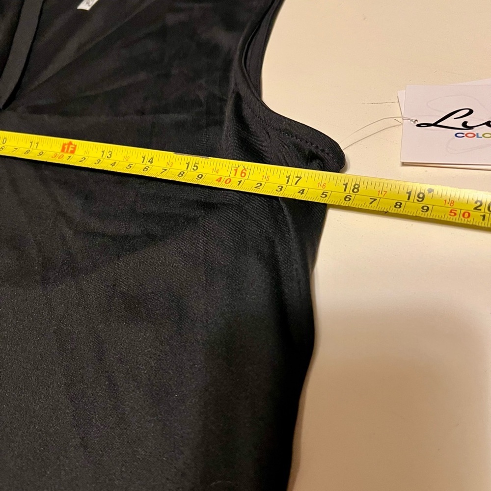 Lulu-B UPF 50+ Cooling Fabric Sleeveless V-Neck Top Black Size Small NWT new tag - Picture 4 of 9